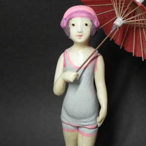 59 戦前 セルロイド製 モダンガール 水着 人形 / 昭和初期 アールデコ 美人 珍品の画像3