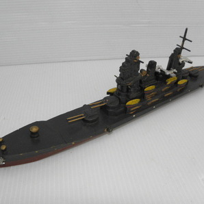 84 戦前 木製 軍艦 箱付 / 玩具 戦艦 船舶 戦争 海軍 の画像3