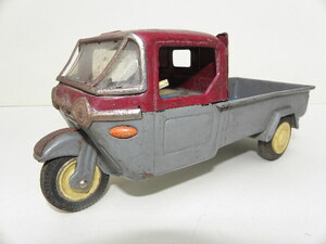 33 Bandai tin plate Mazda auto three wheel truck automobile / Showa Retro toy that time thing 