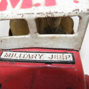32 ブリキ M.P JEEP ジープ 自動車 / 昭和レトロ 進駐軍 米兵 アメリカ軍 戦争 当時物 の画像7