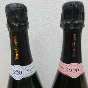 ヴーヴクリコ ロゼ ローズラベル ・ホワイトラベル 2本セット 750ml 12.5% シャンパン Veuve Clicquot ROSE 未開栓の画像3