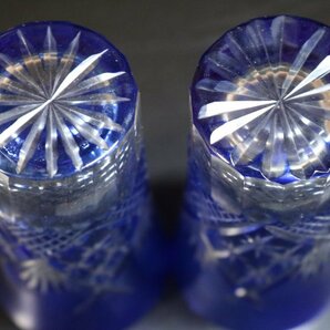 T850 京切子グラス2点/工芸ガラス/和ガラス/アンティーク/古道具/51423の画像5