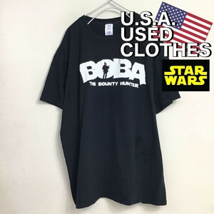 ★レア★USA直輸入!!★【STAR WARS スターウォーズ】BOBA FETT 半袖 Ｔシャツ[海外 L]バウンティハンター 帝国の逆襲 ボバ フェット K-814