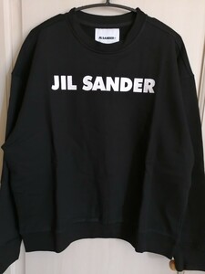 ☆新品未使用☆JIL SANDER＋ジルサンダープラス フロントロゴ長袖シャツ ロンT　BLACK 黒 　 Mサイズ　 男女兼用　オーバーサイズ