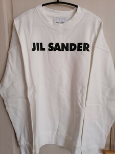 ★☆新品未使用★☆JIL SANDER＋ジルサンダープラス フロントロゴ長袖シャツ ロンT　White 白　 Lサイズ　 男女兼用 オーバーサイズ