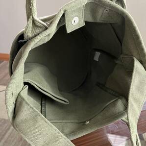 VegieBAG ベジバッグ ナナノエル バケツトート 2way キャンバス 美品 カーキの画像4