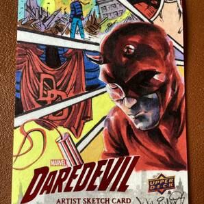 2017 UD Marvel Daredevil Season1&2 Artist Sketch Card by Achilleas Kokkinakis スケッチ デアデビルの画像1