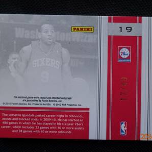 Andre Iguodala 2010 Playoff National Treasures Colossal Jersey Numbers Signatures#17/49の画像3