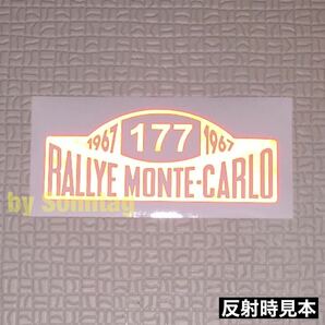 【定形郵便送料無料】 リフレクター素材 赤 Rallye Monte-Carlo ラリー モンテカルロ カッティングステッカー - ミニ クーパー MINI cooperの画像3