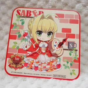 E69 Fate EXTRA Lost Encore セガコラボ カフェコースター 非売品 セイバー イラスト コレクショングッズ