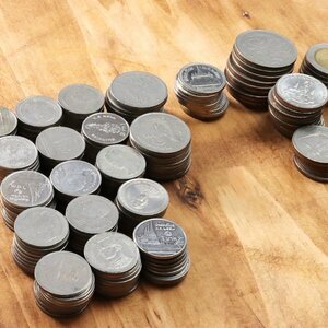 y_3) タイ　硬貨　コイン　タイバーツ　合計:395バーツ　THAI BAHT ◯まとめて◯　大量