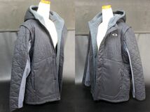 OAKLEY オークリー メンズ 2wayスリーブ 中綿ジャケット パデッドベスト 裏ボア FOA402870/UNEVEN PUFF JACKET 3.0 ブラック サイズL_画像6