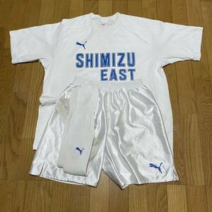 [ rare ]Puma Puma Shimizu higashi high school soccer part uniform top and bottom set size XO XL white 