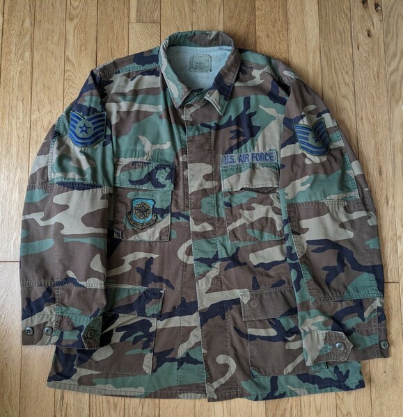 US AIR FORCE COAT TEMPERATE WOODLAND CAMOUFLAGE Type1 カモフラ ミリタリージャケット