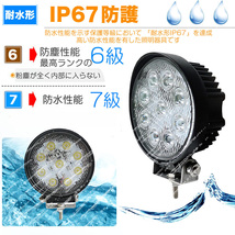 GOODGOODS LED作業灯 27W 12V 24V ワークライト 船舶用 デッキライト トラック 漁船 各種作業車対応 送料無料 LD27Y_画像5