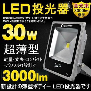 GOODGOODS LED投光器 30W 300W相当 LED 投光器 看板灯 集魚灯 作業灯 駐車場灯 防犯灯 LEDライト 景観照明 防水加工 送料無料 LD105