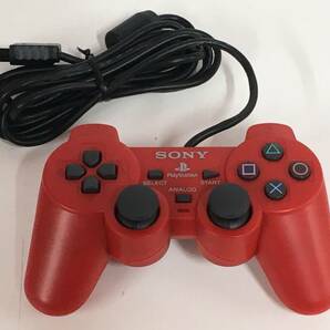 Y462-28 SONY SCPH-10010 PS2 コントローラー シナバーレッド DUALSHOCK 2の画像1