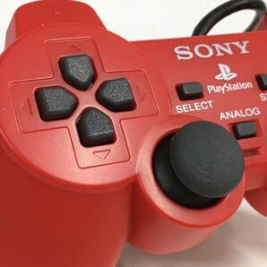 Y462-28 SONY SCPH-10010 PS2 コントローラー シナバーレッド DUALSHOCK 2の画像4