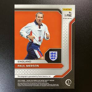 2022 Panini Prizm World Cup Silver Choice Paul Merson International Ink Auto 直筆サインカード ポール・マーソンの画像2