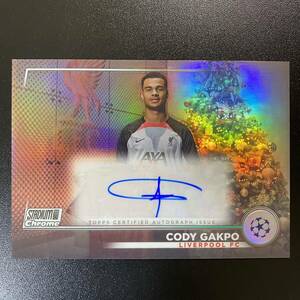 2022-23 Topps Stadium Club Chrome UEFA Cody Gakpo Auto Liverpool 直筆サインカード コーディ・ガクポ