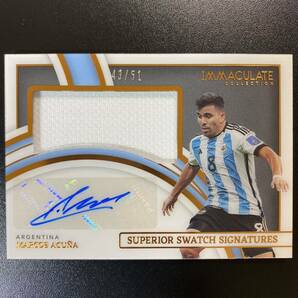 2022-23 Panini Immaculate Superior Swatch Signatures /51 Marcos Acuna Auto 直筆サインカード マルコス・アクーニャの画像1