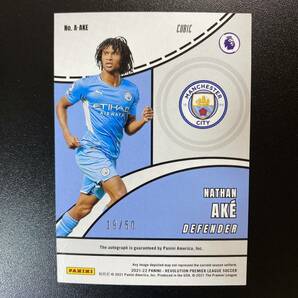 2021-22 Panini Revolution Soccer Nathan Ake Auto Manchester City /50 直筆サインカード ナタン・アケの画像2