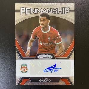 2023-24 Panini Prizm EPL Cody Gakpo Penmanship Auto Liverpool 直筆サインカード コーディ・ガクポの画像1