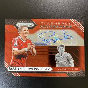 2020-21 Panini Prizm EPL Flashback Bastian Schweinsteiger Red Stars Man United Auto 直筆サインカード シュヴァインシュタイガー