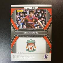 2023-24 Panini Prizm EPL Choice Steve Nicol Penmanship Auto Liverpool 直筆サインカード スティーブ・ニコル_画像2