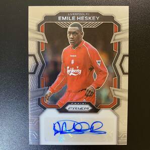 2023-24 Panini Prizm EPL Emile Heskey Auto Liverpool 直筆サインカード エミール・ヘスキーの画像1