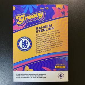 2023-24 Panini Prizm Premier League Raheem Sterling Groovy Case Hit SSP Chelsea ラヒーム・スターリングの画像2