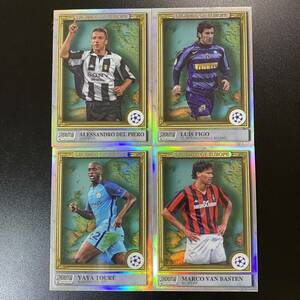 2022-23 Topps Stadium Chrome Del Piero Marco van Basten Luis Figo Yaya Toure Legends Of Europe 4枚セット