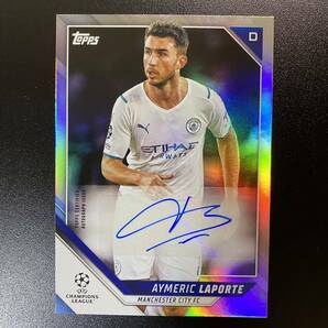 2021-22 Topps UEFA Champions League Aymeric Laporte Autograph Man City Auto 直筆サインカード アイメリク・ラポルテの画像1