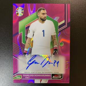 2023-24 Topps Finest Road To UEFA Euro Cup Gianluigi Donnarumma Auto /75 直筆サインカード ジャンルイジ・ドンナルンマ