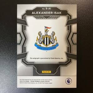 2023-24 Panini Prizm EPL Alexander Isak Auto Newcastle United 直筆サインカード アレクサンデル・イサクの画像2