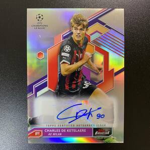 Charles De Ketelaere 2022-23 Topps Finest Refractor Auto AC Milan 直筆サインカード シャルル・デ・ケテラーレの画像1