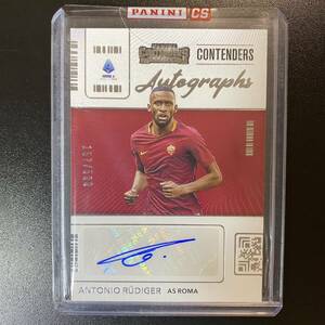 2021-22 Panini Chronicles Contenders Serie A Antonio Rudiger Auto /500 AS Roma 直筆サインカード アントニオ・リュディガー