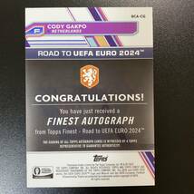 2023-24 Topps Finest Road to Euro Cody Gakpo Auto Nederland 直筆サインカード コーディ・ガクポ_画像2