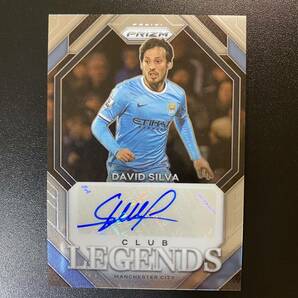 2023-24 Panini Prizm EPL David Silva Legends Auto Manchester City 直筆サインカード ダビド・シルバの画像1