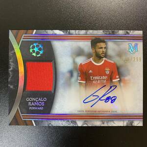 2022-23 Topps Museum UCL Goncalo Ramos Relic Patch AUTO /299 Benfica 直筆サインカード ゴンサロ・ラモス