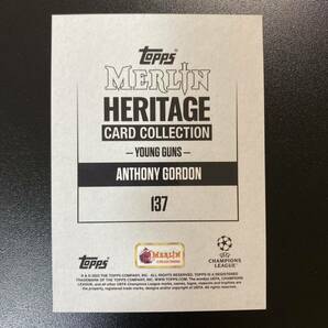 2023-24 Topps Merlin Heritage Anthony Gordon Auto Newcastle United /99 直筆サインカード アンソニー・ゴードンの画像2