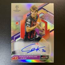 Charles De Ketelaere 2022-23 Topps Finest Refractor Auto AC Milan 直筆サインカード シャルル・デ・ケテラーレ_画像1