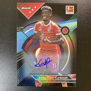 Kingsley Coman Autograph Black Refractor /150 2022-23 Finest Bundesliga Auto Bayern Munchen直筆サインカード キングスレイ・コマン