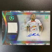 2022-23 Topps Museum UCL Christopher Nkunku Relic Patch AUTO /75 RB Leipzig 直筆サインカード クリストファー・エンクンク_画像1