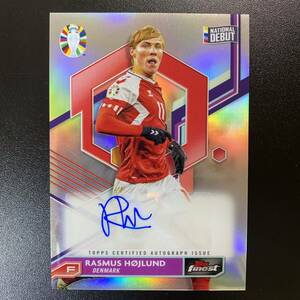 2023-24 Topps Finest Road to Euro Rasmus Hojlund Auto Denmark 直筆サインカード ラスムス・ホイルンド