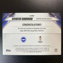2023-24 Topps UEFA Club Competition Mahmoud Dahoud Signatures Auto Brighton 直筆サインカード マフムド・ダフード_画像2