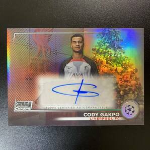 2022-23 Topps Stadium Club Chrome UEFA Competitions Cody Gakpo Auto Liverpool 直筆サインカード コーディ・ガクポの画像1