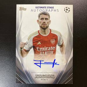 2023-2024 Topps UEFA Club Competition Jorginho Ultimate Stage Auto Arsenal 直筆サインカード ジョルジーニョの画像1