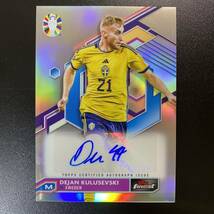 2023-24 Topps Finest Road to Euro Dejan Kulusevski Auto Sweden 直筆サインカード デヤン・クルゼフスキ_画像1