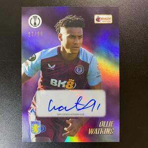 2023-24 Topps Merlin Heritage Ollie Watkins Auto /99 Aston Villa 直筆サインカード オリー・ワトキンス